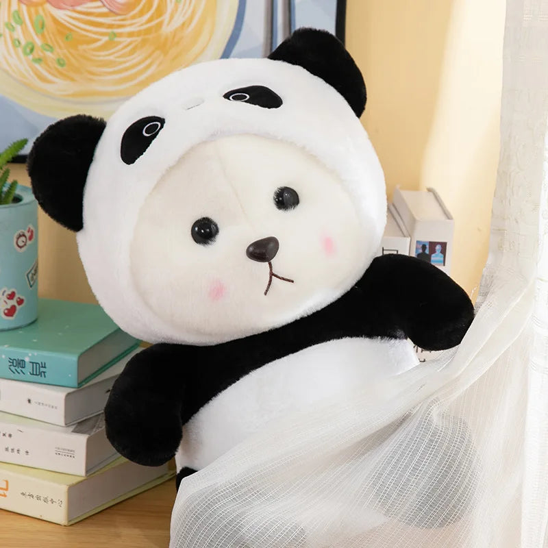 50cm Stitch Transforms Cute Bear Doll Stitch Teddy Bear Plush Toys Strawberry Bear Valentine's Day Gift for Girls